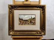 Obraz olejny, przedstawiający ulicę Iłży z widokiem na ruiny zamku, 058