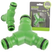 Trójnik do węża ogrodowego rodzielacz wody na wąż złączka przyłącze divodv