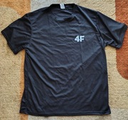 T-shirt XXL z nadrukiem 4F czarny 
