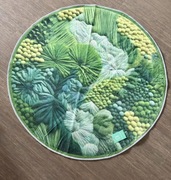 Dywanik okrągły wzór zielony mech 