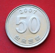 50  Won   2007 r -      Korea Południowa  stan  !!