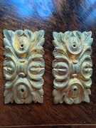 Dwie aplikacje brąz pozłacany I poł XIX w