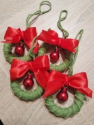 Ozdoba świąteczna - mini wianuszek. 