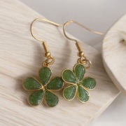 Kolczyki zielone kwiatki
