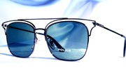 Okulary Police Empire 1 SPL575 srebrne przydymione czarne polaryzacja    