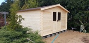 solidny domek letniskowy*4x4*16 m2*ściany aż 34 mm