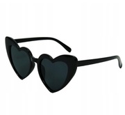 OKULARY SERCA DAMSKIE PRZECIWSŁONECZNE CZARNE SERDUSZKA
