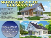 Projekt elewacji. Wizualizacja elewacji domu 3D