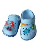Chodaki klapki chłopięce crocs 14,5 cm świecące Dinozaury kapcie piankowe