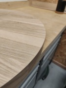 Okrągły blat z litego drewna 90x4cm - Jesionu 