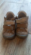 Buty dziecięce skórzane nubuk, r. 23, rzepy – stan bardzo dobry