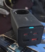 Ładowarka sieciowa z 4 portami i gniazdem AC Baseus GaN3 Pro