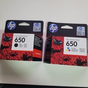 Komplet tuszy HP 650 w kolorze oraz czarnym