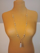 Łańcuszek perełki naszyjnik z chwostem