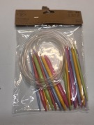 Zestaw drutów dziewiarskich z żyłką 80 cm 2–8 mm TEDi wymienne kolorowe