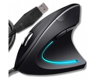 Myszka Pionowa Przewodowa Usb Wertykalna Cicha Do Komputera Laptopa 3200Dpi
