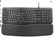 Perixx PERIBOARD-536B US - klawiatura czarna przewodowa ergonomiczna