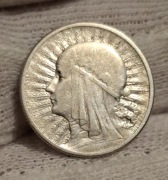 Moneta 2 zł  Polonia -Głowa Kobiety,Jadwiga Babka z 1934r z.z.m. 