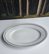 Duża patera Ćmielów porcelana PRL owalna złocenia vintage