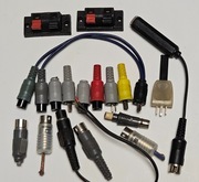 Wtyki i gniazda DIN, głośnikowe, antenowe z PRL-u, 20 szt.