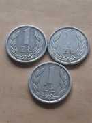 1zł. PRL 1989  3 SZTUKI P1