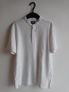 Koszulka Polo biała stójka męska M Sinsay