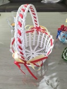 Koszyk na szydełku krochmalony sztywny 
