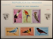 PTAKI ŚWIATA - PANAMA blok Mi 42A ** czysty - PTAKI - PERFOROWANY