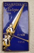 FISA Mistrzostwa Europy w Wioślarstwie 1958 Poznań Oficjalna przyp. unikat