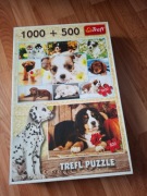 PUZZLE 1000 + 500 elementów TREFL PSY