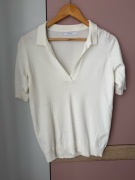 Biała dzianinowa bluzka krótki rękaw, Reserved, nowa bez metki