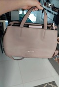 Torebka beżowa pudrowa shopper Calvin Klein 