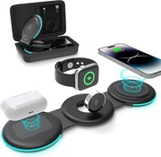 Bezprzewodowa składana ładowarka do Apple Watch i iPhone - czarna 