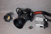 Pentax K100D z obiektywem 18–55 mm, tylko 4897 ekspozycji – komplet