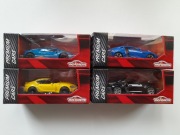 Majorette Toyota Jaguar Chevrolet Lamborghini zestaw 4szt.