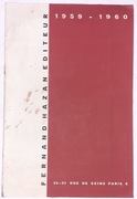 Katalog wydawnictwa FERNAND HAZAN ÉDITEUR 1959–1960