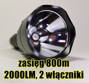 Taktyczny szperacz, 2 guziki, 800m zasięgu, 2000LM, nada się na broń
