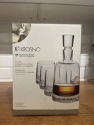 KROSNO komplet FIORD karafka i 6 szklanek do whisky NOWE