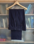 Granatowe chino z kantem Marks&Spencer Collezione Supima Cotton, 50 (34/31)