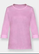 Różowa bluzka bawełniana, t-shirt, 3/4 rękaw 38/40