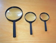 Zestaw trzech lup 3 szkła powiększające