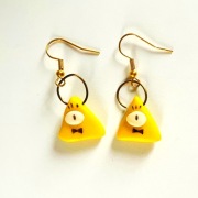 Kolczyki z modeliny Bill gravity falls alternative vintage handmade