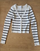 C&A Clockhouse nowa damska bluzka krótka do pępka rozpinana crop top XS 34