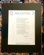 Cz. Miłosz "Meaning" (Sens) Broadside 1991: Edycja limitowana z podpisem.
