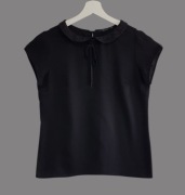 Damska bluzka czarna z krótkim rękawem Mohito 36/S