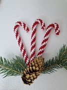 Laski cukrowe lizaki świąteczne makrama dekoracje prezent 