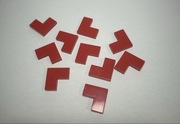 Lego NOWE czerwona gładka płytka 2x2 narożnik, 2 szt