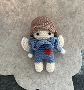 Aniołek wykonany na szydełku handmade