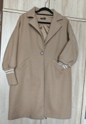 New Collection Made In Italy beżowy płaszcz L/40