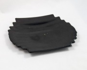 Czarna patera szkło fusing, Edyta Barańska, Glass Studio, lata 90te